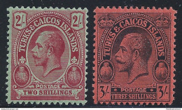 1913-21 TURKS AND CAICOS, N° 138/139 2 Valori MLH/* - Sonstige & Ohne Zuordnung