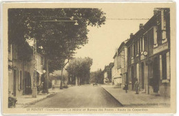 Cpa Vaucluse - Le Pontet - La Mairie Et Bureau Des Postes - Route De Carpentras - Le Pontet