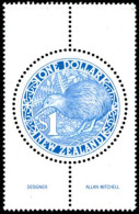 NOUVELLE ZELANDE 1993 - Série Courante - Kiwi Bleu - 1 V. - Kiwis