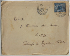 Brazil 1905 Cover From São Paulo To Engineer Röhe Station On Mogiana Railway Co Stamp Republic Dawn 200 Réis + Letter - Lettres & Documents