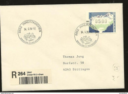 235 - 55 - Enveloppe Recommandée Envoyée De Innertkirchen 1996 - Timbre D'automate - Automatenzegels