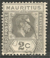 640 Mauritius Ile Maurice 1938 George VI 2c Gris Grey (MRC-74b) - Maurice (...-1967)