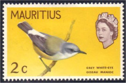 640 Mauritius Ile Maurice 2c Oiseau Bird Grey White-eye Manioc MH * Neuf CH (MRC-52) - Zangvogels