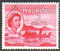 640 Mauritius Ile Maurice Port Harbour Pecheur Bateau MNH ** Neuf SC (MRC-39a) - Sperlingsvögel & Singvögel