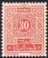 636 Maroc 30c Taxe MVLH * Neuf CH Très Légère (MOR-89) - Strafport