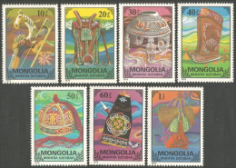 620 Mongolie Pipe Tabac Tobacco Boots Bottes Selle Saddle MNH ** Neuf SC (MNG-94) - Mongolei