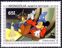 620 Mongolie Disney Sorcerer Apprentice Sorcier Bougie Candle MNH ** Neuf SC (MNG-43d) - Cinema