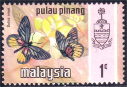 618 Malaysia Malaisie Pulau Pinang Papillon Butterfly Schmetterlinge Farfala Mariposa MNH ** Neuf SC (MLY-104) - Malaysia (1964-...)