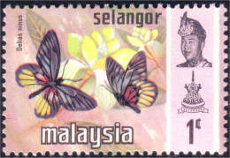 618 Malaysia Malaisie Selangor Papillon Butterfly Schmetterlinge Farfala Mariposa MNH ** Neuf SC (MLY-107) - Malaysia (1964-...)