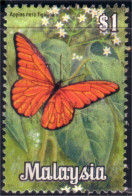 618 Malaysia Malaisie 1 Dollar Papillon Butterfly Schmetterlinge Farfala Mariposa (MLY-88) - Malaysia (1964-...)