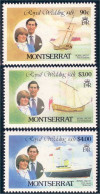 646 Ile Montserrat Royal Wedding 1981 $0.90 $3.00 $4.00 Petit Format MNH ** Neuf SC (MSE-17a) - Montserrat