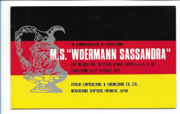 Y17765/ M.S. Woermann Sassandra Handelsschiff AK Zum Raustrennen 1972 - Cargos