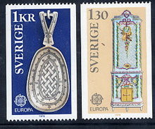 SWEDEN 1976 Europa: Handicrafts MNH / **.  Michel 943-44 - Nuevos