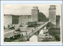 Y17549/ Stockholm Erkisbron Straßenbahn Brücke Foto AK 1948 Schweden - Suède