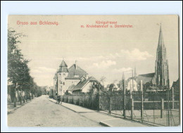 XX10532/ Schleswig Königstraße Mit Kreisbahnhof Und Domkirche 1907 AK - Schleswig