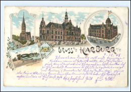 XX10252/ Hamburg Gruß Aus Harburg Litho AK 1898 - Harburg