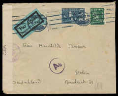 FINLAND. 1943 (19 Jan). Helsinfors - Germany. Air Doble Censored Fkd Env. - Other & Unclassified