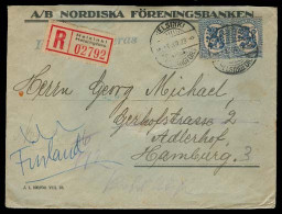 FINLAND. 1923 (1 Dec). Helsinki - Germany. Registered 4 Rate Env. - Other & Unclassified