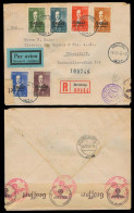 FINLAND. 1942 (16 Dec). Aanislinna - Germany. Ita - Karjala Overprinted Issue. Airmail Registered Doble Censored Env. Fi - Other & Unclassified