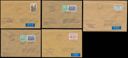 FINLAND. 1971-76. 5 Diff Multiple Fkgs To USA. - Other & Unclassified