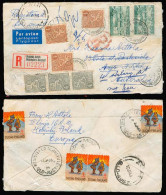 FINLAND. 1963. Helsinki - Kalliosi - Australia. Registr Multifkd Airpost + Labels Tied On Reverse Multifkd (ambulant Can - Other & Unclassified