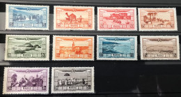 Lot De 10 Timbres Neufs* Maroc 1928 - Airmail