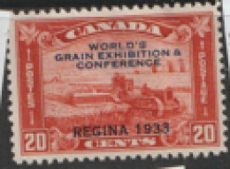 Canada  1933  SG  330   20c Grain Exhibition  Mint No Gum - Unused Stamps