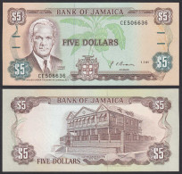 JAMAIKA - JAMAICA 5 Dollars Banknote 1991 Pick 70d AUNC (1-)      (21527 - Other - America