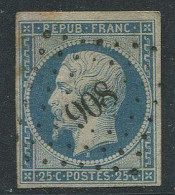 France:Used Stamp 25 Cents 1852, Blue - 1852 Louis-Napoléon