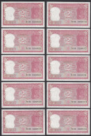 Indien - India - 10 Pieces A'2 RUPEES Pick 53Aa 1984/85 UNC (1) Sign 83   (89288 - Sonstige – Asien