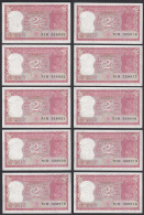 Indien - India - 10 Pieces A'2 RUPEES Pick 53Aa 1984/85 UNC (1) Sign 83   (89288 - Altri – Asia