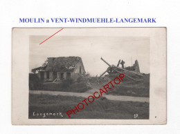 MOULIN A VENT-WINDMUEHLE-LANGEMARK-CARTE PHOTO Allemande-Guerre-14-18-1 WK-BELGIEN--Flandern- - Langemark-Pölkapelle