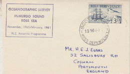 Ross Dependency 1960 McMurdo Sound Ross Sea Ca Scott Base 18 NOV 1960  (SR158) - Briefe U. Dokumente