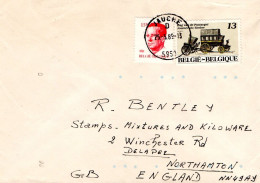 BELGIQUE AFFRANCHISSEMENT COMPOSE SUR LETTRE DE JUACHE POUR L'ANGLETERRE - Storia Postale