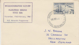 Ross Dependency 1960 McMurdo Sound Ross Sea Ca Scott Base 18 NOV 1960  (SR159) - Covers & Documents