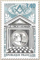 Centenaire Du Droit Humain, Ordre Maçonnique Mixte International. Emblèmes : Couple En Médaillon  3f.40 Y2796 - Unused Stamps