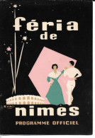 PROGRAMME OFFICIEL FERIA DE NIMES  CORRIDA  2 JUIN 1960  COUVERTURE VELOUR NOIR    5 SCANS - Programmes