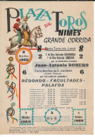 Petite AFFICHE CORRIDA DU 9 OCTOBRE 1960 ARENES DE NIMES - Posters