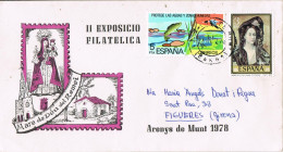 54418. Carta ARENYS De MUNT (Barcelona) 1978 A Figueras. Mare De Deu Del Remei - Storia Postale