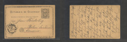 COLOMBIA. Colombia Cover - 1896 Bucamaranga To Berlin Germany 2c Stat Cardvia NY Eraly Usage - Colombia