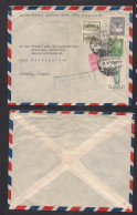 COLOMBIA. 1949 (20 June) Bogota - Germany, Stuttgart. Air Multifkd Env "Transoceanica Nº5" Cachet. - Colombia