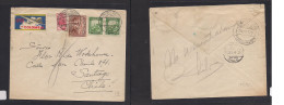 COLOMBIA. Colombia - Cover - 1943 Cali To Chile Air COLOMBIA Mult Fkd Env +color Label, Better Dest Usage. Easy Deal. - Colombia