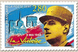 8 Mai 1945 - La Victoire. Portrait Du Général De Gaulle Et Monuments De Paris. 2f.80 Y2944 - Neufs