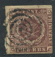 Denmark:Danemark:Used Stamp 4 S 1851, Dark Brown - Usado