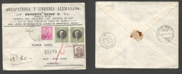 Chile - XX. 1936 (30 Sept) Victoria - Germany, Aull, Drez (26 Oct) Registered Comercial Multifkd Env At 2,50 Pesos Rate, - Cile