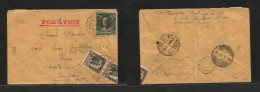 Chile - XX. 1930 (30 Apr) Stgo - Uruguay, Buceo (3 May) Air Multifkd Env At 1,60 Pesos Rate. Via Buenos Aires. Scarce Ai - Cile