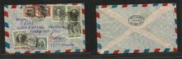 Chile - XX. 1934 (15 March) Valp - Belgium, Antwerp. Registered Air Multifkd Env 8,90 Pesos Rate. Fine Usage. - Cile