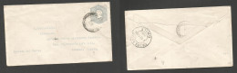 CHILE - Stationery. 1907 (30 Aug) TPO, Chillan - Canada, Toronto Via Valp 10c Grey Stat Env. Canadian Missionary. - Chile