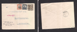 CHILE - Stationery. 1922 (2 Aug) Santiago - Germany, Ludwig Sharing. 15c Grey Stat Env + 2 Adtls At 40c Rate. VF. - Chili