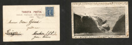 CHILE. 1907 (11 - 13 July) Tierra Del Fuego, Punta Arenas - Switzerland, Montier. Fkd Ppc. Better Glacier Romanche Canal - Chile